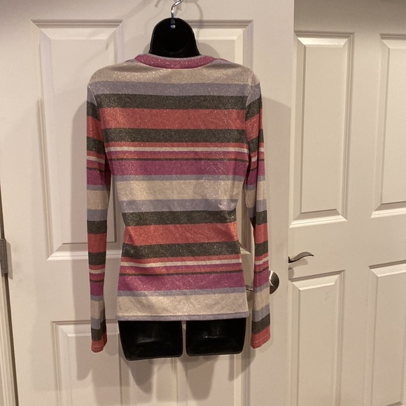 Medium Allison Joy sparkly stripe top - NWT - Picture 2 of 5